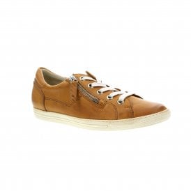 Paul Green 4940-056 Tan Leather Womens Trainers
