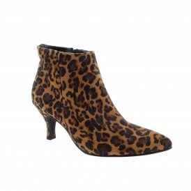 Paul Green 9595-045 Leopard Print Womens Ankle Boots