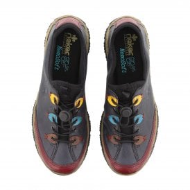 Rieker N3271-35 Navy/Burgundy Womens Trainers
