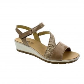 Imac Viento 037550-4087-013 Beige/Gold Womens Sandals